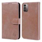 For Nokia G21 / G11 Skin Feeling Oil Leather Texture PU + TPU Phone Case(Champagne) - 1