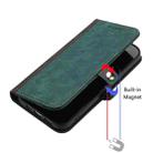 For Sony Xperia 10 V 2023 Side Buckle Double Fold Hand Strap Leather Phone Case(Dark Green) - 3