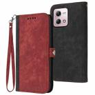 For Motorola Moto G Stylus 5G 2023 Side Buckle Double Fold Hand Strap Leather Phone Case(Red) - 1