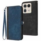 For Motorola Moto X50 Ultra Side Buckle Double Fold Hand Strap Leather Phone Case(Royal Blue) - 1