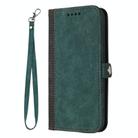 For Motorola Moto G55 Side Buckle Double Fold Hand Strap Leather Phone Case(Dark Green) - 3