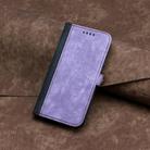 For Motorola Moto G55 Side Buckle Double Fold Hand Strap Leather Phone Case(Purple) - 2