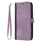 For Motorola Moto G55 Side Buckle Double Fold Hand Strap Leather Phone Case(Purple) - 3
