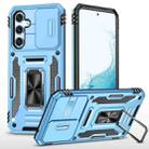 For Samsung Galaxy A54 Armor PC + TPU Camera Shield Phone Case(Light Blue) - 1