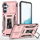 For Samsung Galaxy S23 FE 5G Armor PC + TPU Camera Shield Phone Case(Rose Gold) - 1