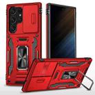 For Samsung Galaxy S24 Ultra 5G Armor PC + TPU Camera Shield Phone Case(Red) - 1