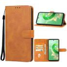 For Itel P55+ Leather Phone Case(Brown) - 1