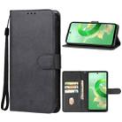 For Itel P55+ Leather Phone Case(Black) - 1