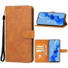 For Itel S24 Leather Phone Case(Brown) - 1