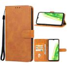 For Itel P55 5G Leather Phone Case(Brown) - 1