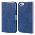 For iPhone 6 / 7 / 8 / SE 2022 Skin Feeling Oil Leather Texture PU + TPU Phone Case(Dark Blue) - 1
