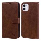 For iPhone 11 Skin Feeling Oil Leather Texture PU + TPU Phone Case(Brown) - 1