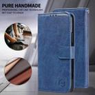 For iPhone 11 Pro Max Skin Feeling Oil Leather Texture PU + TPU Phone Case(Dark Blue) - 2