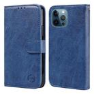 For iPhone 13 Pro Skin Feeling Oil Leather Texture PU + TPU Phone Case(Dark Blue) - 1