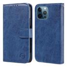 For iPhone 13 Pro Max Skin Feeling Oil Leather Texture PU + TPU Phone Case(Dark Blue) - 1