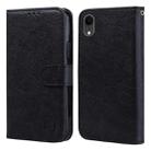 For iPhone XR Skin Feeling Oil Leather Texture PU + TPU Phone Case(Black) - 1