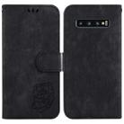 For Samsung Galaxy S10 Little Tiger Embossed Leather Phone Case(Black) - 1