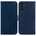 For Samsung Galaxy A13 4G Little Tiger Embossed Leather Phone Case(Dark Blue) - 1