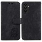 For Samsung Galaxy A13 4G Little Tiger Embossed Leather Phone Case(Black) - 1