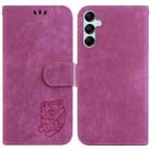 For Samsung Galaxy M14 Little Tiger Embossed Leather Phone Case(Rose Red) - 1