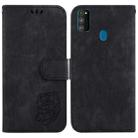 For Samsung Galaxy M30s / M21 Little Tiger Embossed Leather Phone Case(Black) - 1