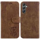 For Samsung Galaxy A24 4G Little Tiger Embossed Leather Phone Case(Brown) - 1