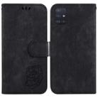 For Samsung Galaxy A71 5G Little Tiger Embossed Leather Phone Case(Black) - 1