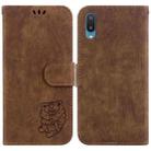 For Samsung Galaxy A02 / M02 India 4G Little Tiger Embossed Leather Phone Case(Brown) - 1