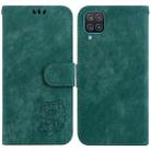 For Samsung Galaxy F22 4G Little Tiger Embossed Leather Phone Case(Green) - 1