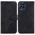 For Samsung Galaxy M33 5G Little Tiger Embossed Leather Phone Case(Black) - 1