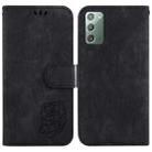 For Samsung Galaxy Note20 Little Tiger Embossed Leather Phone Case(Black) - 1