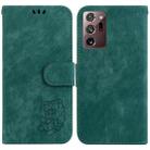 For Samsung Galaxy Note20 Ultra Little Tiger Embossed Leather Phone Case(Green) - 1