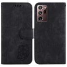 For Samsung Galaxy Note20 Ultra Little Tiger Embossed Leather Phone Case(Black) - 1