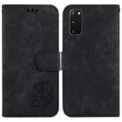 For Samsung Galaxy S20 Little Tiger Embossed Leather Phone Case(Black) - 1