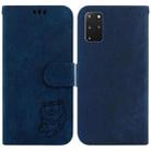 For Samsung Galaxy S20+ Little Tiger Embossed Leather Phone Case(Dark Blue) - 1