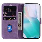 For Samsung Galaxy S21 Ultra 5G Little Tiger Embossed Leather Phone Case(Purple) - 4