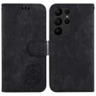 For Samsung Galaxy S23 Ultra 5G Little Tiger Embossed Leather Phone Case(Black) - 1