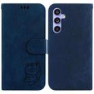 For Samsung Galaxy S23 FE 5G Little Tiger Embossed Leather Phone Case(Dark Blue) - 1