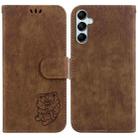 For Samsung Galaxy A15 Little Tiger Embossed Leather Phone Case(Brown) - 1