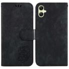 For Samsung Galaxy A05 Little Tiger Embossed Leather Phone Case(Black) - 1