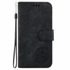 For Samsung Galaxy A05 Little Tiger Embossed Leather Phone Case(Black) - 2