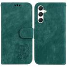 For Samsung Galaxy S24+ 5G Little Tiger Embossed Leather Phone Case(Green) - 1