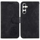 For Samsung Galaxy S24 5G Little Tiger Embossed Leather Phone Case(Black) - 1