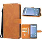 For Fujitsu Arrows U 801FJ Leather Phone Case(Brown) - 1