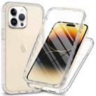 For iPhone 15 Pro Max Full Body Shockproof Clear Gradient Phone Case(Transparent) - 1