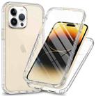 For iPhone 15 Pro Full Body Shockproof Clear Gradient Phone Case(Transparent) - 1