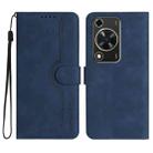 For Huawei Enjoy 70 Heart Pattern Skin Feel Leather Phone Case(Royal Blue) - 1