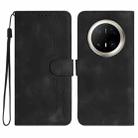 For Huawei Mate 70 Pro / Mate 70 Pro+ Heart Pattern Skin Feel Leather Phone Case(Black) - 1