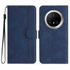 For Huawei Mate 70 Pro / Mate 70 Pro+ Heart Pattern Skin Feel Leather Phone Case(Royal Blue) - 1