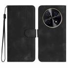 For Huawei nova 12i Heart Pattern Skin Feel Leather Phone Case(Black) - 1
